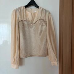 VERONIQUE BRANQUINHO シルクブラウス ピンクベージュ - メルカリ