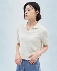 yori ヨリ オーガニックコットンパイルポロカットソー - メルカリ
