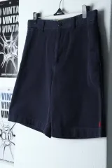 W(M) ポロ ラルフローレン ハーフパンツ パンツ ネイビー ポニー コットン -1B38