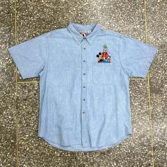 Disney ミッキーマウス バックプリント シャンブレーシャツ - メルカリ