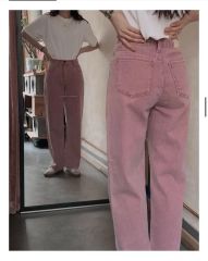 ANDREA&Co. ペールピンクデニム ワイドパンツ | Mercari