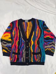 好配色 神サイズ coogi カーディガン 90s - メルカリ
