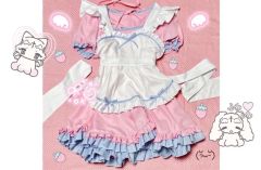 美品♡ナイルパーチ♡ピアノちゃんジャンスカ♡リボン襟トップス