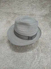 レーヨン糸 グレー FEDORA(フェドラ) 夏用帽子