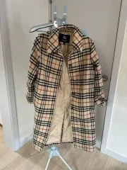 バーバリー チェックウールコート