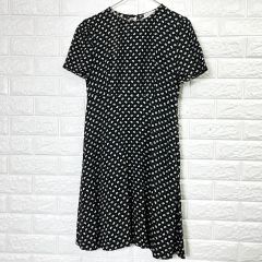 11号】Leilian ドットフレアワンピース Aライン 美品 洗える 日本製