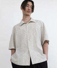 AURALEE TERRY LINED FINX STRIPE SHIRTS - メルカリ