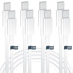 USB C ケーブル タイプc 1M/2M 各２本 PD対応 60W超急速充電 断線防止 高速データ転送 Type-C to Type-Cケーブル for iPhone 16/15 Pro/Plus/Pro Max MacBook iPad Gala ...