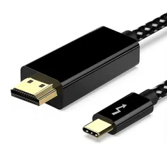 USB Type-C to HDMI 変換ケーブル 1.8M接続線 hdtv type-c 4K映像出力 Type C HDTv変換アダプター タイプC Hdtv 対応 40Gbps転送設定不要 Thunderboltケーブル iPhone 15 P ...