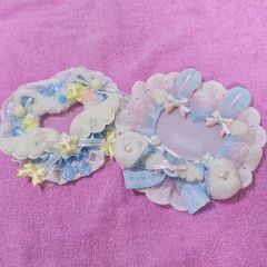 ぬい服 着ぐるみ 13cm ねこ ピンク 水色 メイド - メルカリ