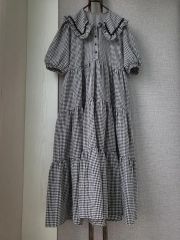 m♡petit 青木美沙子 ギンガムチェック フリルワンピース LL - メルカリ