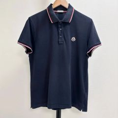 MONCLER ポロシャツ 正規品 MONCLER (モンクレール) ワンポイント 半袖 ポロシャツ メンズ S M L