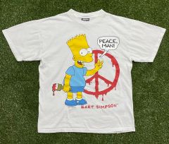 ビンテージ90sシンプソンズ Tシャツ☆シングルXLバート短丈ボックスUSA 