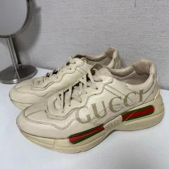 GUCCI グッチ レザー Rhyton クリーム ライトン アンカー - メルカリ