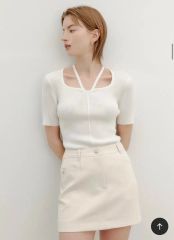 andmary Zoff slit tank white タンクトップ ニット - メルカリ