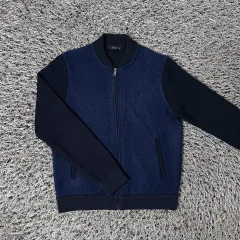 DAKS ダックス ウールブレンド ニット ジップアップ カーディガンのサムネイル