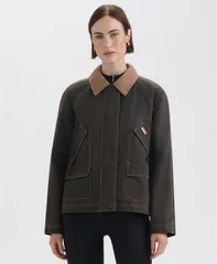 ハンター レディース アウター ジャケット・ブルゾン ジャケット Hunter Womens Short Faux FurLined Waxed Jacket Coffee コーヒーのサムネイル