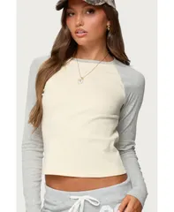 アディクテッド レディース トップス シャツ Edikted Womens Raya Long Sleeve T Shirt Yellow イエロー
