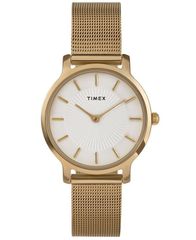 タイメックス レディース アクセサリー 腕時計 Tシャツ Timex Womens Quartz Analog GoldTone Stainless Steel Watch 34mm Gold ゴール