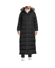 ランズエンド レディース アウター ジャケット・ブルゾン プラスサイズ コート ダウン マキシ Lands End Plus Size Max 600 Down Long Maxi Coat Blacのサムネイル