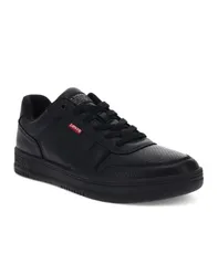 リーバイス メンズ シューズ スニーカー レース レザー Levis Mens Drive FauxLeather Low Top Laceup Sneakers Black Mono ブラックのサムネイル