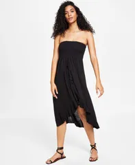 ラビヤ レディース トップス ワンピース ストラップレス Raviya Strapless HighLow Dress CoverUp Black ブラック