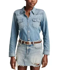 ラッキーブランド レディース トップス シャツ デニム Lucky Brand Womens Denim Western Shirt American Dream デニムのサムネイル