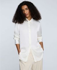 超美品 yo BIOTOP Lingerie silk collar shirt - メルカリ