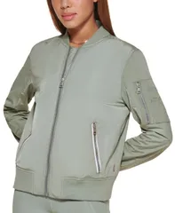 リーバイス レディース アウター ジャケット・ブルゾン ジャケット Levis Womens Lightweight ZipDetail Bomber Jacket Sea Green グリーンのサムネイル
