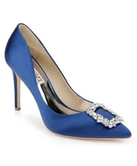 バッジェリーミシュカ レディース シューズ パンプス Badgley Mischka Womens Cher Evening Pumps Blue Satin ブルー