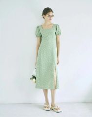 Rouje GABIN DRESS green 34 - メルカリ