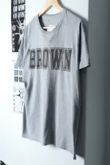 (M-L) Champion 半袖Tシャツ グレー オールドスクール-133EE