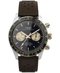 [Free Shipping] Timex Men's Quartz Analog Brown Leather Watch 39mm Brown