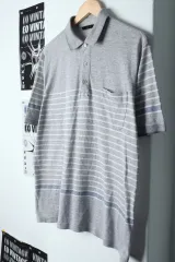 (XL) DAKS 半袖 KARA Tシャツ リネン 麻 グレー-13D12のサムネイル