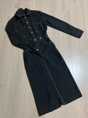美品✨ラルフローレン シルク90 シャツワンピース シェルバックル 黒 M 9 美品✨ラルフローレン シルク90 シャツワンピース シェルバックル 黒 M