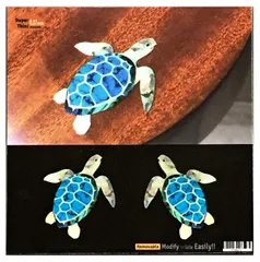 Inlaystickers ジャカモウ(Jockomo) ウミガメ Honu L&Rセット ウクレレにピッタリ インレイステッカー UK-264ST-LRのサムネイル
