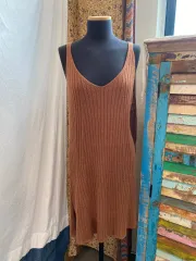 HEALTHY KAREN ブラウン ノースリーブ ニットONE PIECE