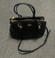 COACH 58874 Prairie Satchel 美品ブラックレザーバッグ - メルカリ