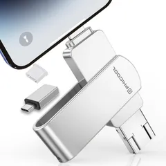 512GB USBメモリ [アプリ不要 アルバム直接保存！]４in1 Phone/Android/PC対応 phone から 直接 usb に 写真 を 移す/バックアップ可能 スマホデータ保存 外付けメモリ Type-C搭載 大容量外付けストレージ ...