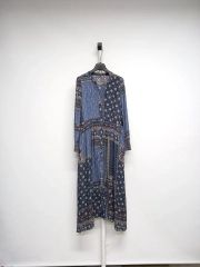 カンタキルト ジャケット ローブ 紺色とボタニカル柄 - メルカリ