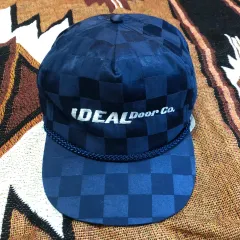 ヴィンテージネイビーチェックボールキャップ