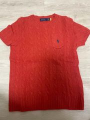 未使用】Polo Ralph Lauren ニット 半袖 オレンジ XS - メルカリ