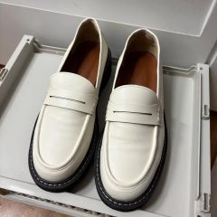3JUIN 厚底ローファー ホワイト - メルカリ