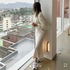 セレジェーヌー新サテンバンディングロングスカート