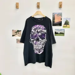 (2XL) VINTAGE SKULL ドクロ 半袖 Tシャツ