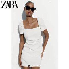 新品タグ付き ZARA ストラップレスワンピース ボウ リボンワンピース