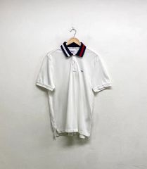 PRADA ポロシャツ ホワイト レッドライン Mサイズ - メルカリ