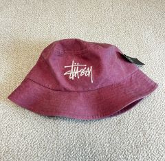 90s stussy バケットハット バケハ 赤 キムタク 野村訓市 - メルカリ