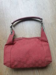 GUCCI GGキャンバス ショルダーバッグ レッド 11301 203939 - メルカリ