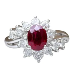 MIKIMOTO　ミキモト　リング　ルビー　ダイヤ　Pt900　ヴィンテージ　11号　指輪のサムネイル